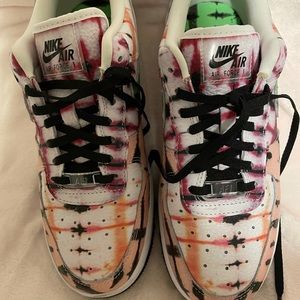 Multi colored Air Force ones low top. Size 7.5